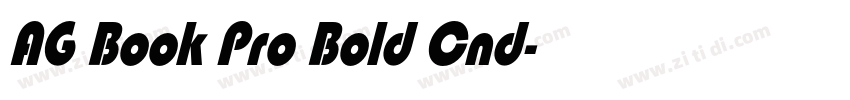 AG Book Pro Bold Cnd字体转换